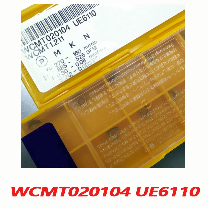 

100% Original WCMT WCMT020104 UE6110 020104 10pcs CNC lathe Insertion Mechanical Processing Efficient And Durable High Quality