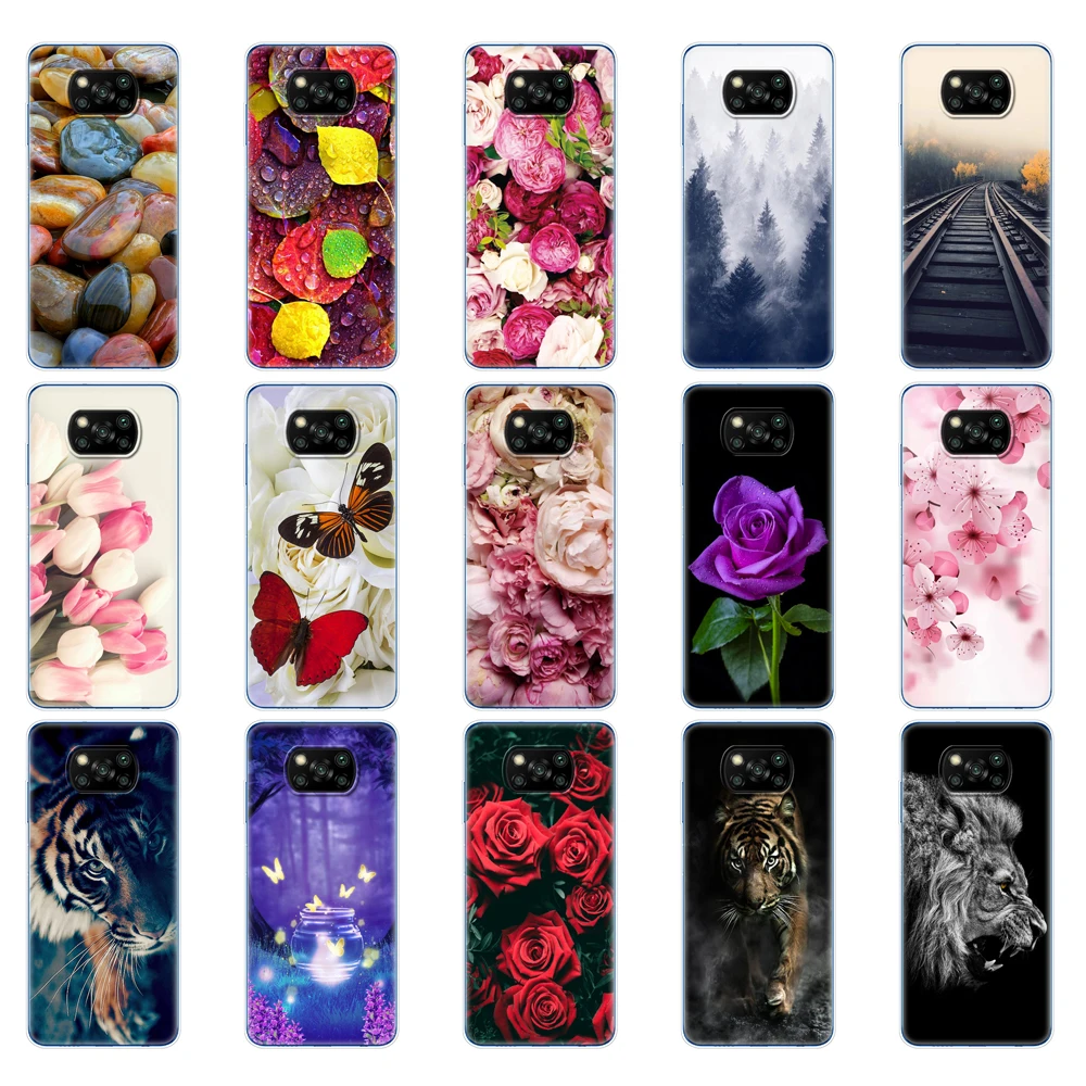 For Xiaomi Poco X3 NFC Case Silicon Soft Back For POCO X3 Pro Case TPU Bumper for Poco X 3 PocoX3 NFC 6.67'' Global Phone Cover