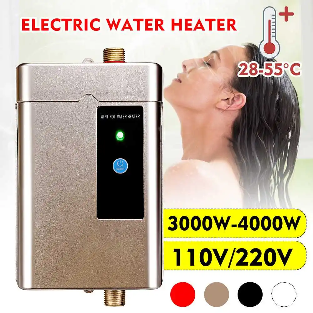 3000W/4000W 110V/220V электрические водонагреватели Нержавеющая сталь мгновенный