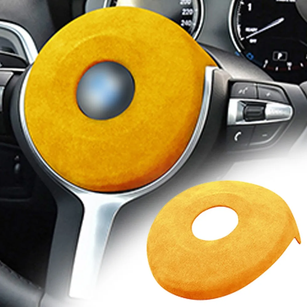 

1Pc Car Steering Wheel Airbag Decoration New Soft Skin Feel Suede is Applicable To BMW For Chassis 1 2 3 4 series