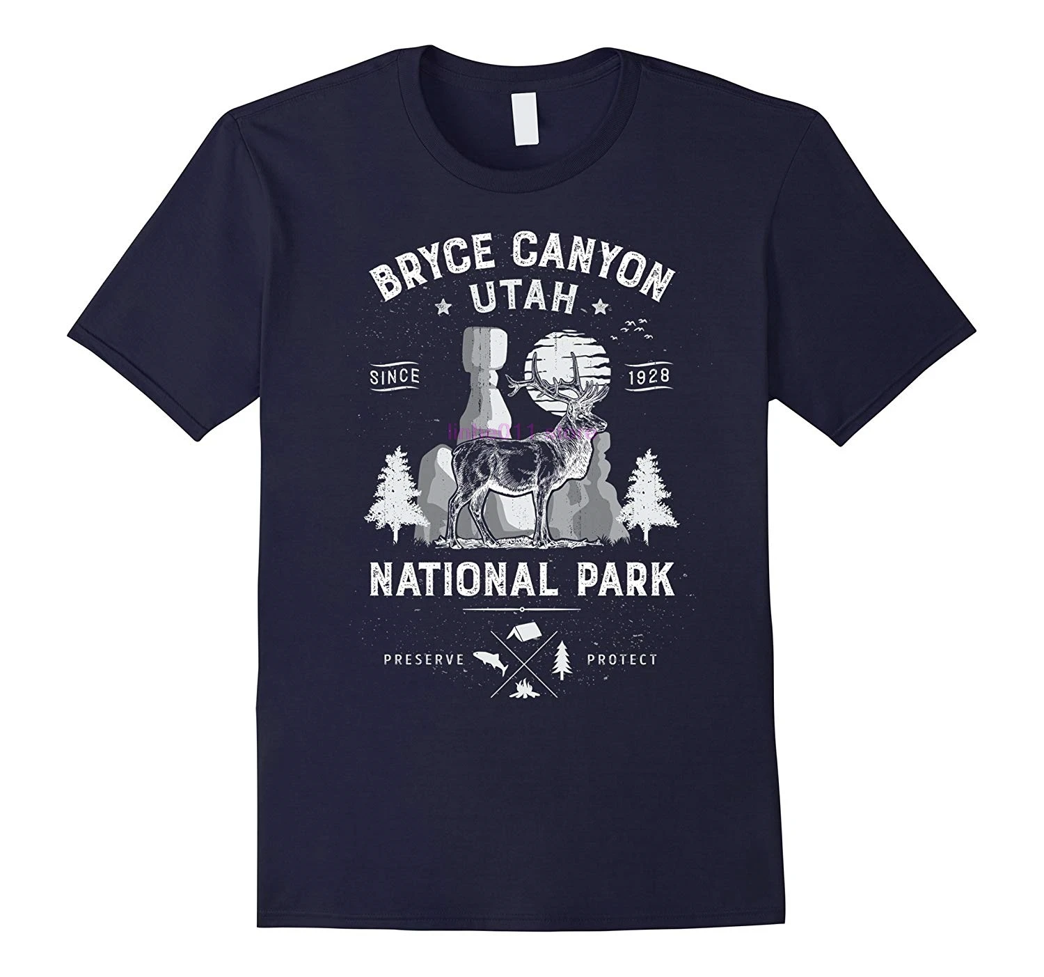 Новая мужская рубашка Bryce Canyon National Park Винтажная футболка с оленем из Юты|Мужские