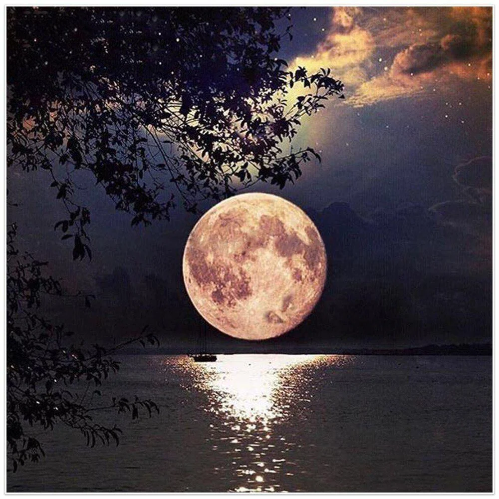 

5D DIY Scenery Diamond Painting Moon Tree Mosaic Embroidery Cross Stitch Home Decor Christmas Gift