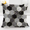 BlessLiving Marble Throw Pillow Covers Modern Geometric Square Decorative Pillow Cases Golden Gray Pillowcase Cushion Cover 1