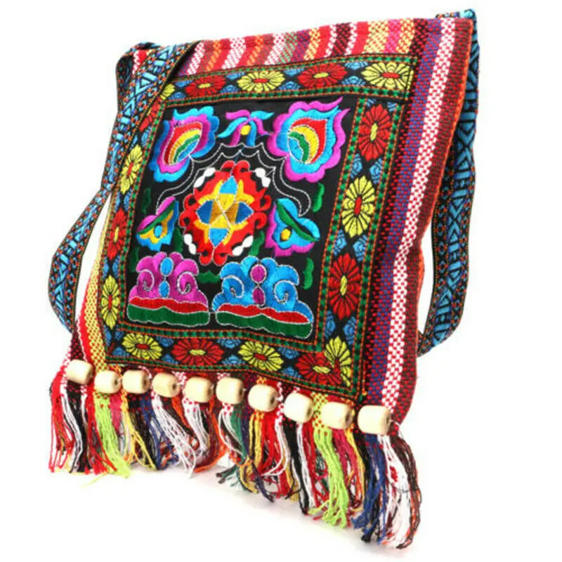 Винтажная Этническая тайская сумка Hmong в стиле бохо Льняная для сообщений