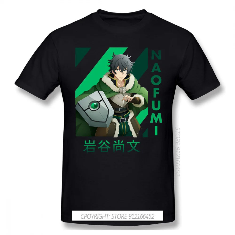 

Naofumi Iwatani Print 100% Cotton Funny T Shirts The Rising Of The Shield Hero Raphtalia Filo Anime Men Fashion Streetwear