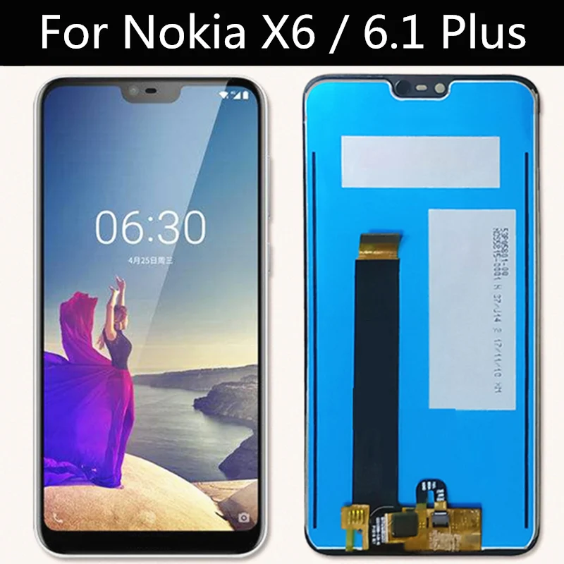 ЖК дисплей 5 8 дюймов для Nokia X6 1 Plus TA1099 с сенсорным экраном и дигитайзером в сборе