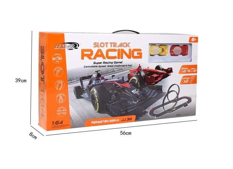 

1:64children's Track Car Toy Diy Electric Remote Control Track Racing Toy Car 360 Degree Rotation Double Race Sport Birthday Toy
