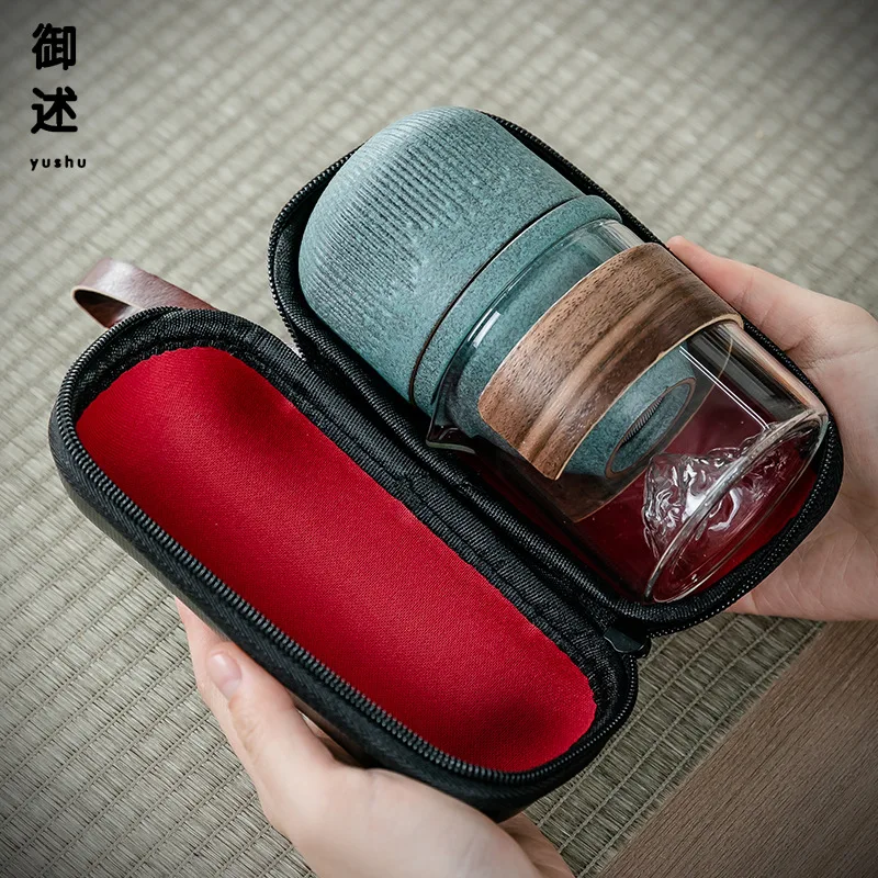 

chinese tea set Set of ceramic travel kungfu tea set Simple tea brewing set for outdoor tourism Express cup Tea set suit