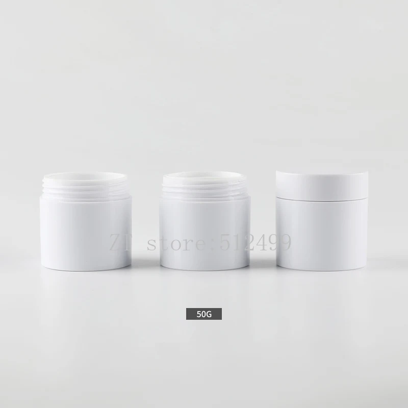 

20pcs/lot 50g Empty White AS Cream Jar, DIY Cosmetic Travel Refillable Case,Portable High Quality Cream Container Shell Package