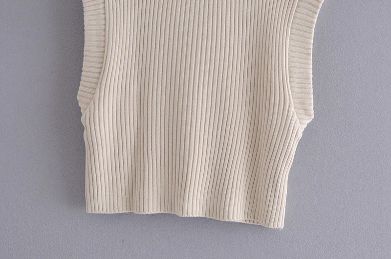 

Spring New Women's Leisure Style Vest Solid Color Crew Neck Design Cartoon Image Printing Decoration Women's Printed Vest