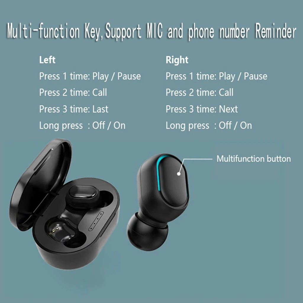 Спортивные A7S мини беспроводные TWS наушники Bluetooth V5.0 с микрофоном Handsfree In Ear