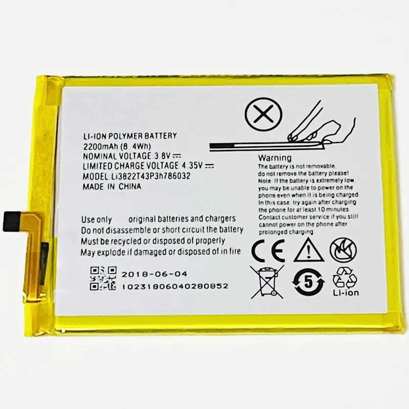 3 8 V 2200mAh Li3822T43P3h786032 для аккумулятора ZTE Blade X7 D6|Аккумуляторы мобильных телефонов| |