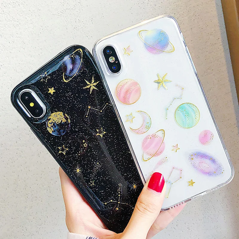 Чехол для телефона звезды Планеты на iphone 7 8 6s 6 plus x xr xs max защитный чехол бампер xmax