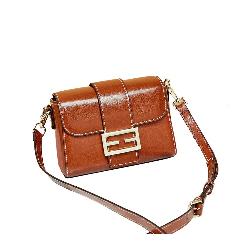 Маленькие дамские сумки через плечо из натуральной кожи повседневные