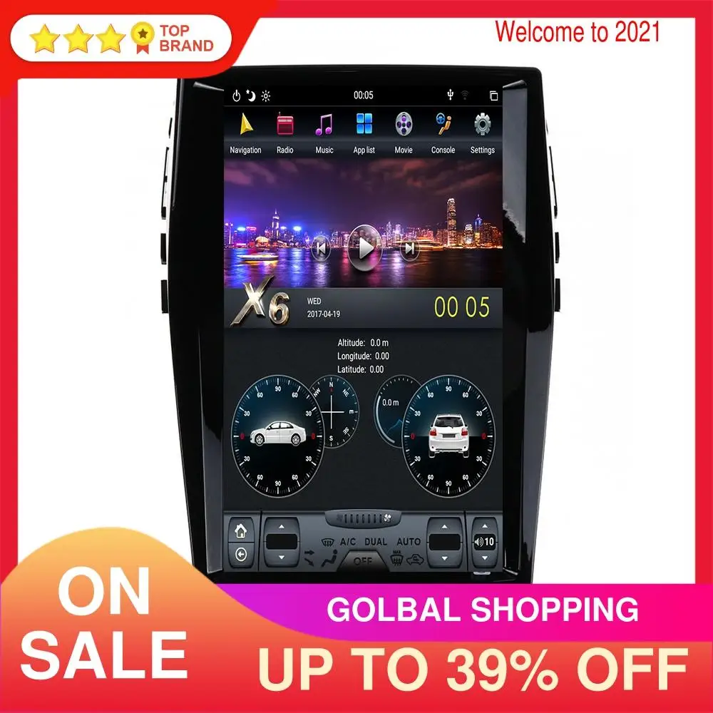 

13.6 Tesla Style Android 9.0 Car GPS Navigation For Ford EDGE 2015-2019 Carplay Head Unit Multimedia Player Radio Stereo Car GPS