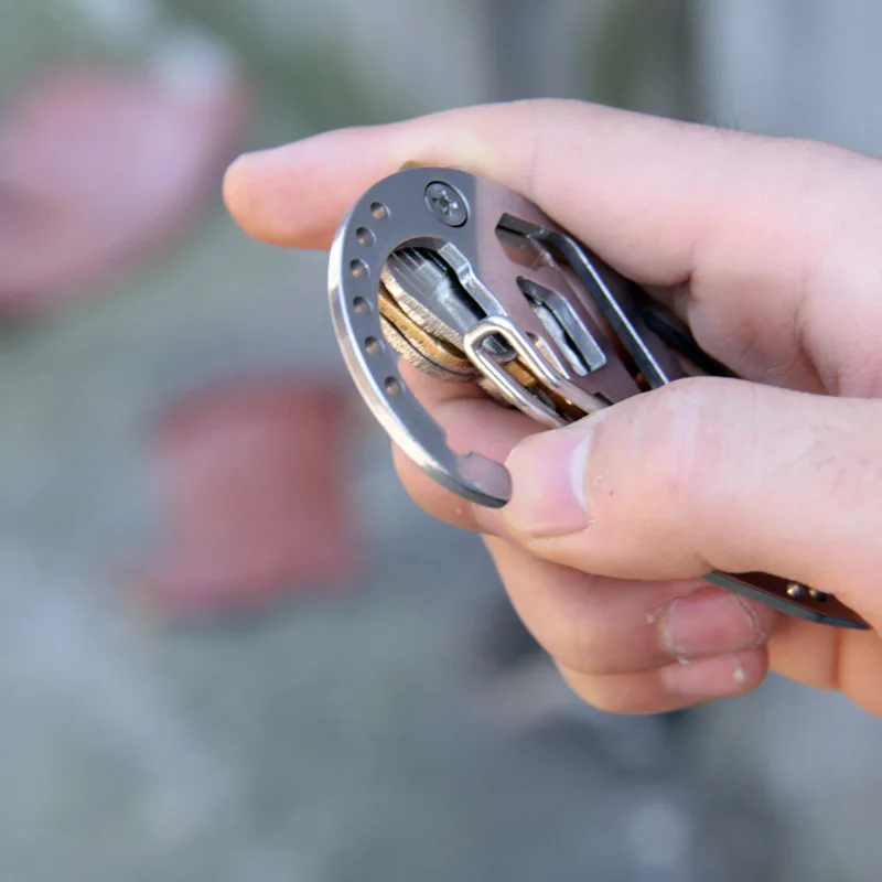

Outdoor EDC multifunctional key clip with bottle opener carbine clip stainless steel carabine keychain