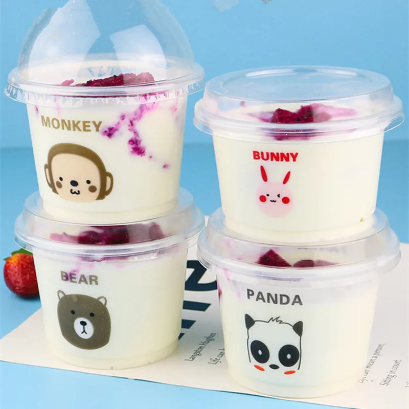 50 шт креативная мультяшная Одноразовая чашка для пудинга 250 мл вечеринки
