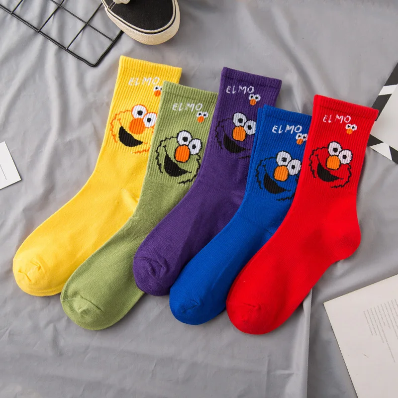 5 pair 5 пар, креативные высококачественные модные женские носки Харадзюку, хлопковые спортивные носки с рисунком, радужные Повседневные носки - Цвет: 5 pair