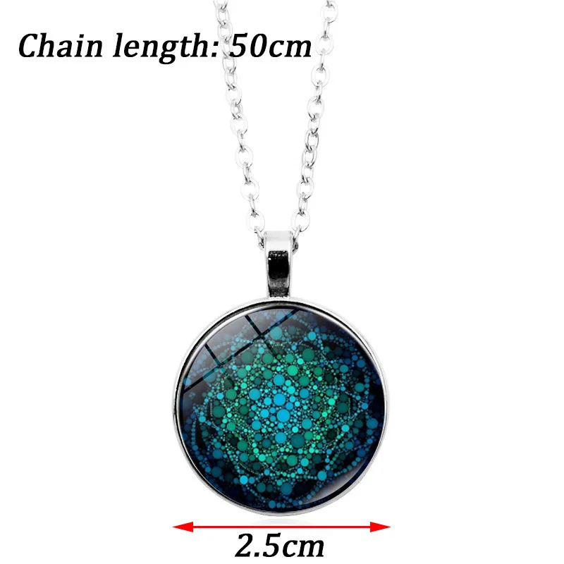 Женский набор украшений ожерелье из стекла с модным принтом и регулируемым