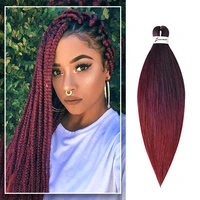 easy jumbo braids hair crochet hair pre stretched braiding hair synthetic extension 26 ombre mix color crochet hair