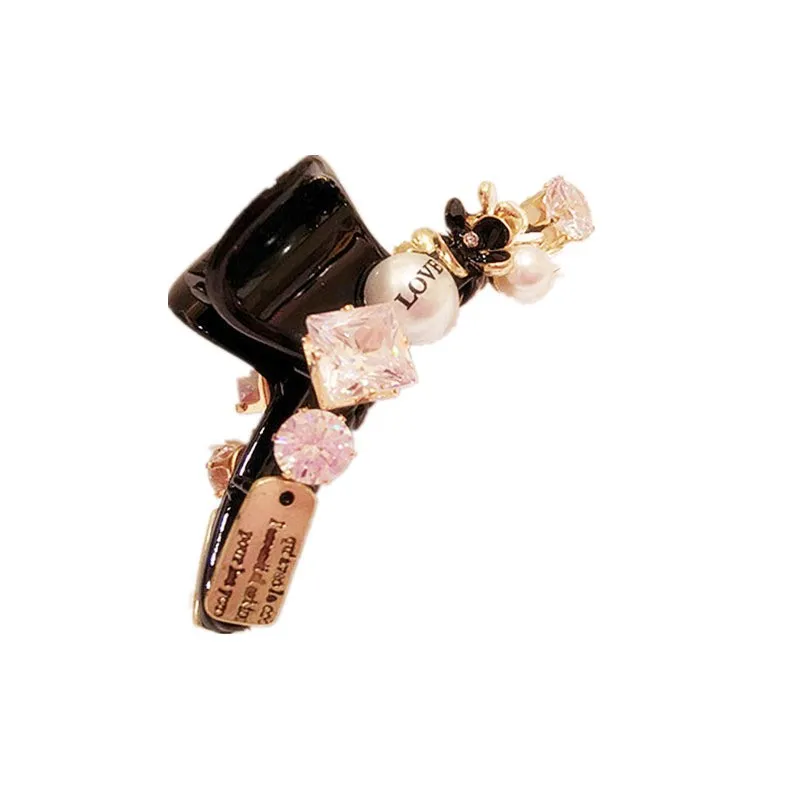 

Headwear Colorful Beads Hairpins Rhinestone Hair Clip Shiny Crab Hair Claws For Women Girl Hair Accessories Ornament