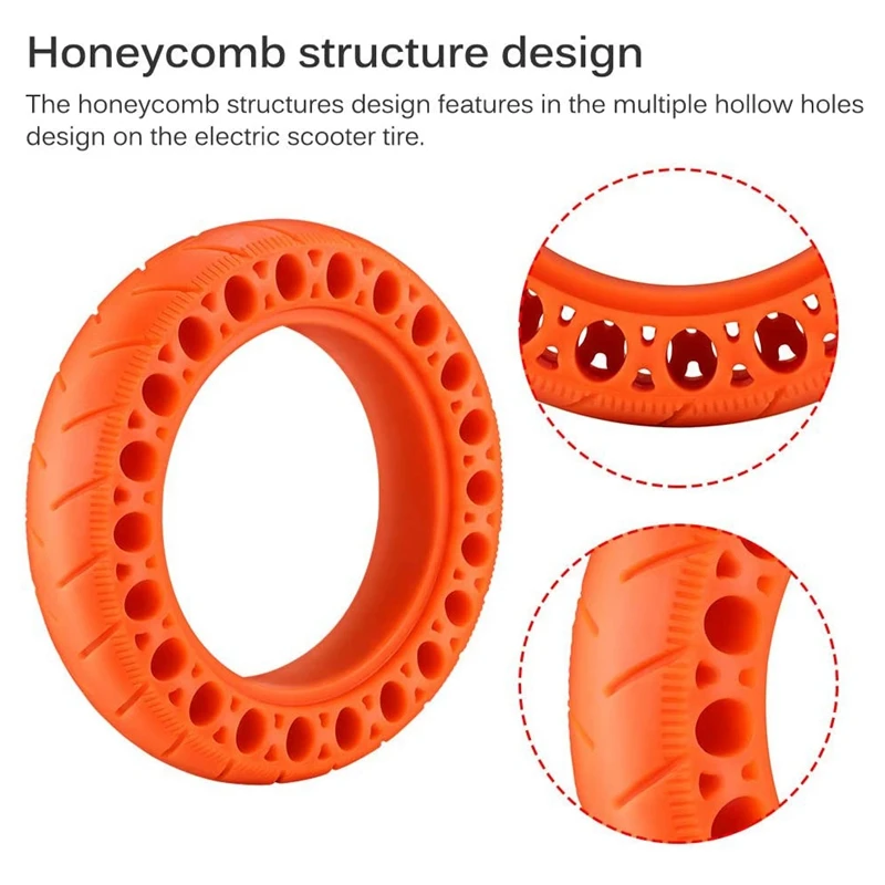 

Rubber Solid Tire for Xiaomi Mijia M365/Ninebot 9.5 inch Electric Scooter Honeycomb Shock Absorber Damping Tyre