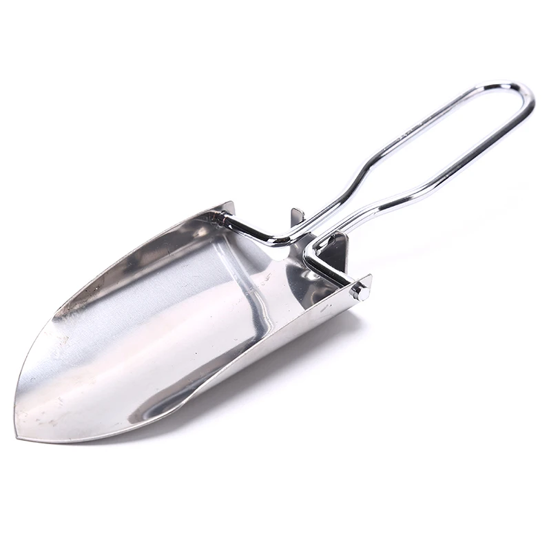 

Mini Stainless Steel Garden Tools Collapsible Folding Shovel Camping Spade Gardening Tool Cloth Package