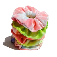 3pcs tie dyed scrunchie pack hair accessories for women girls headbands elastic rubber hair tie hair rope ring ponytail hold