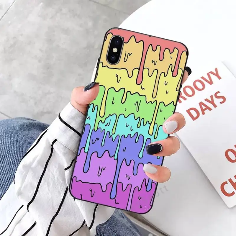 

Pastel Kawaii Melting Phone Cases for iPhone 11 12 mini pro XS MAX 8 7 6 6S Plus X 5S SE 2020 XR