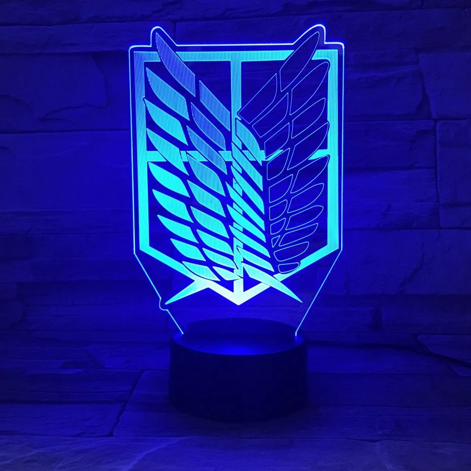 

Anime Attack on Titan Night Light Led Children Kids Boys Gift Manga Japanese Anime Bedroom Desk Lamp Shingeki no Kyojin