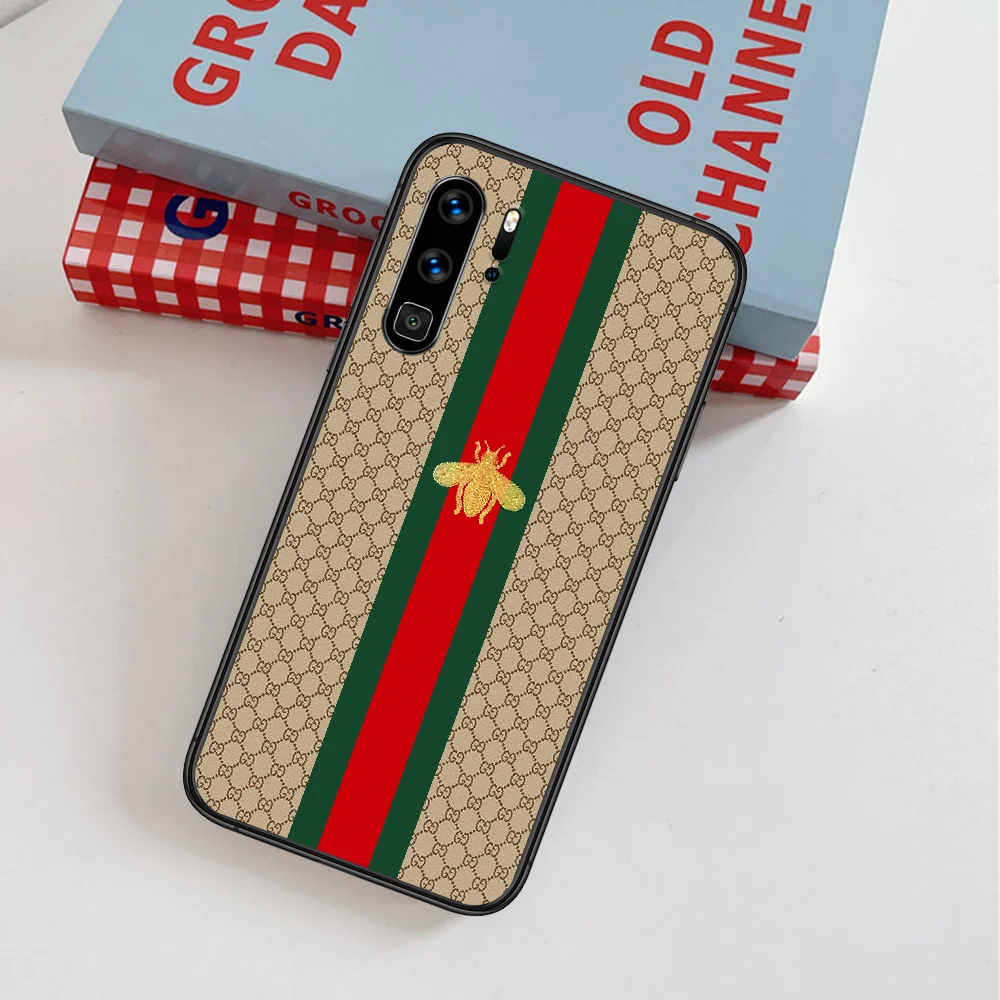 

Italy Fashion Brand Snake Bee Tiger Phone Case For Huawei P Mate Smart 10 20 30 40 Lite Z 2019 Pro black Waterproof 3D Bumper