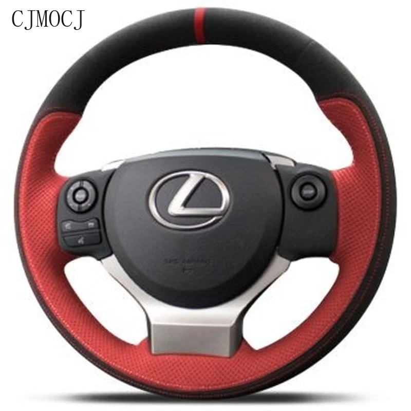 

For Lexus 2011-2017 Nx300h RX Classic Ct200h Rc200t Hand-Stitched Leather Suede Steering Wheel Cover Interior Car Accessories