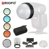 triopo magnetic round head flash accessory kit for godox v1 h200r photography replacement parts for triopo r1 f1 200