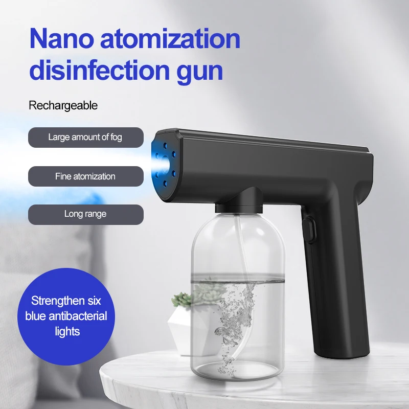 

300ML Blue Light Wireless Nano Steam Atomizer Steam Spray Gun Sterilizing Nano Spray Gun For Home Office