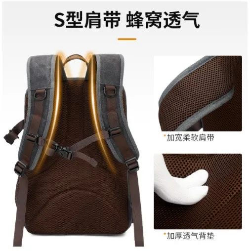 slr camera rucksack bag waterproof retro photography camera lens backpack free global shipping