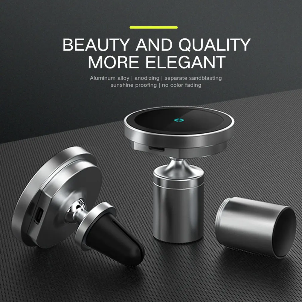 

15W Magnetic Vehicle Mounted Wireless Charging Bracket Cell Phone Holder Suitable For IPhone Car Wireless Charging Stand