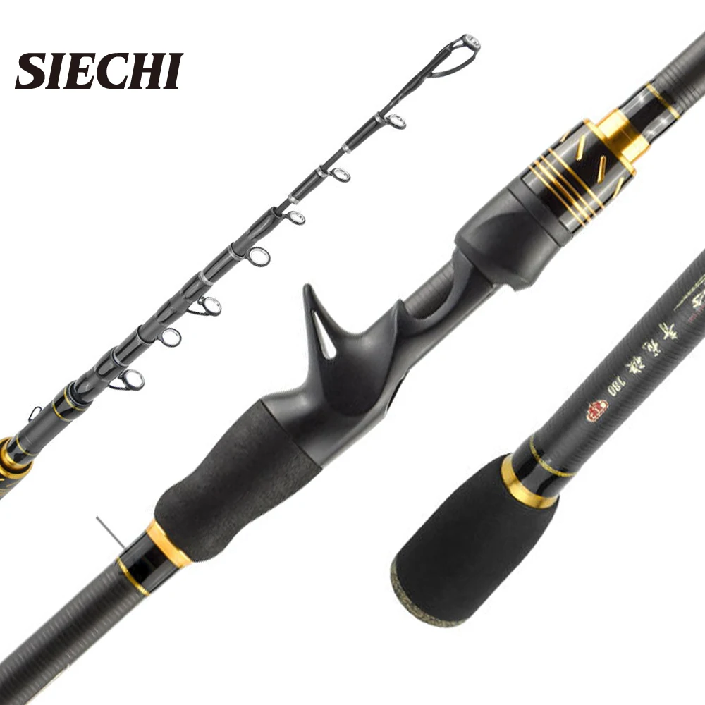 SIECHI новая Телескопическая Удочка 1 8 м 2 карбоновая деревянная ручка спиннинговая