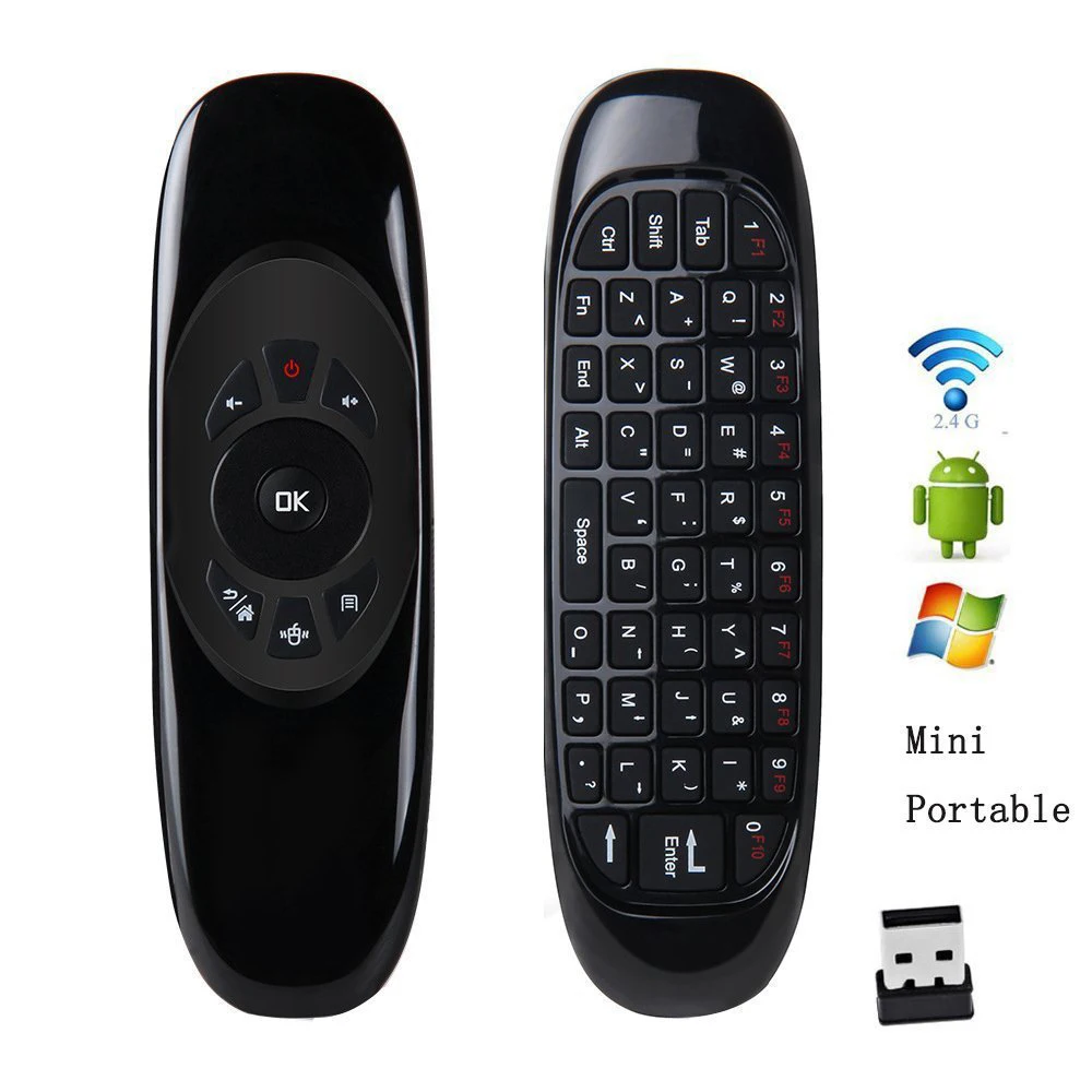 

C120 с подсветкой Fly Air Mouse гиродатчик Английский Русский беспроводной 2,4G RF клавиатура Дистанционное управление для игр Android Smart TV Box