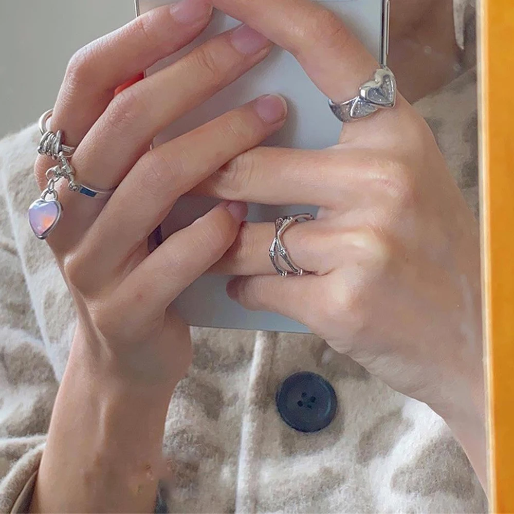 2021 новая трендовая подвеска в виде сердца серебро Цвет покрытием винтажная