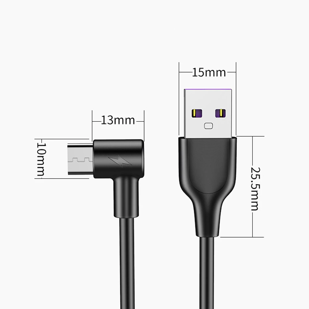 90 градусов usb type C 5A кабель супер зарядное устройство Usb для huawei mate 20 10 P30 P20 Pro Lite Honor