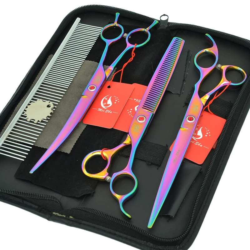 Японские Стальные Ножницы для груминга домашних животных 8 0 дюйма прямые