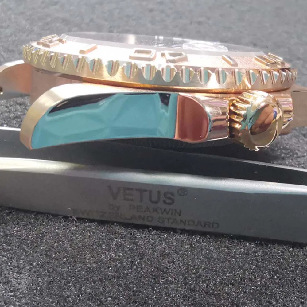 Чехол для часов NH35A Винтажный чехол из олова и бронзы 44 мм модифицированные