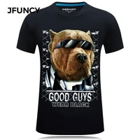jfuncy dog printing 3d tshirt men graphic t shirts summer short sleeve streetwear male tee top cotton casual gothic man clothing