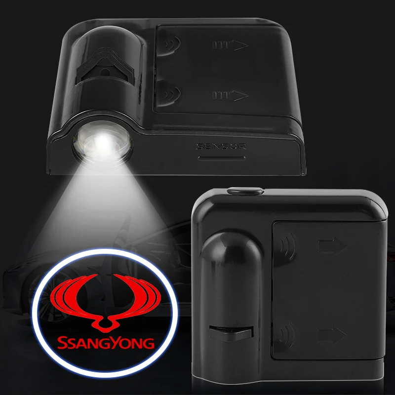 

2pcs LED Car Door Welcome Light Decorative Light for SsangYong Actyon Turismo SsangYong Rodius Rexton Korando Car Interior Light