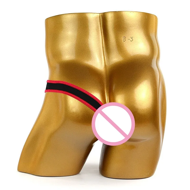 Мужское нижнее белье с передним отверстием и выпуклым карманом прозрачное