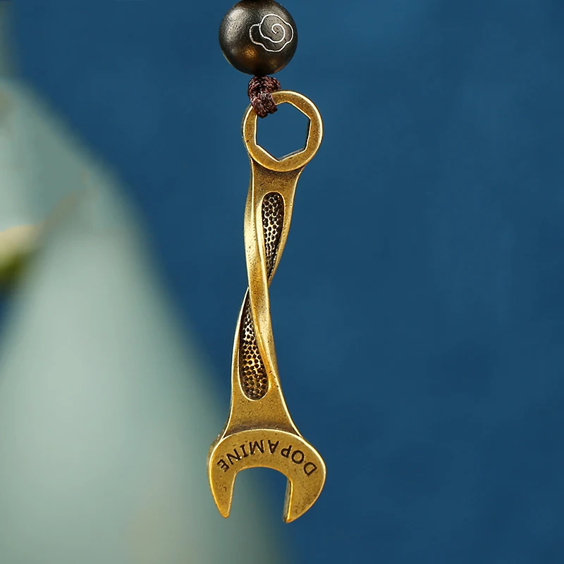 Плетеная веревка в китайском стиле латунный Мини-гаджет ключ брелок подвеска