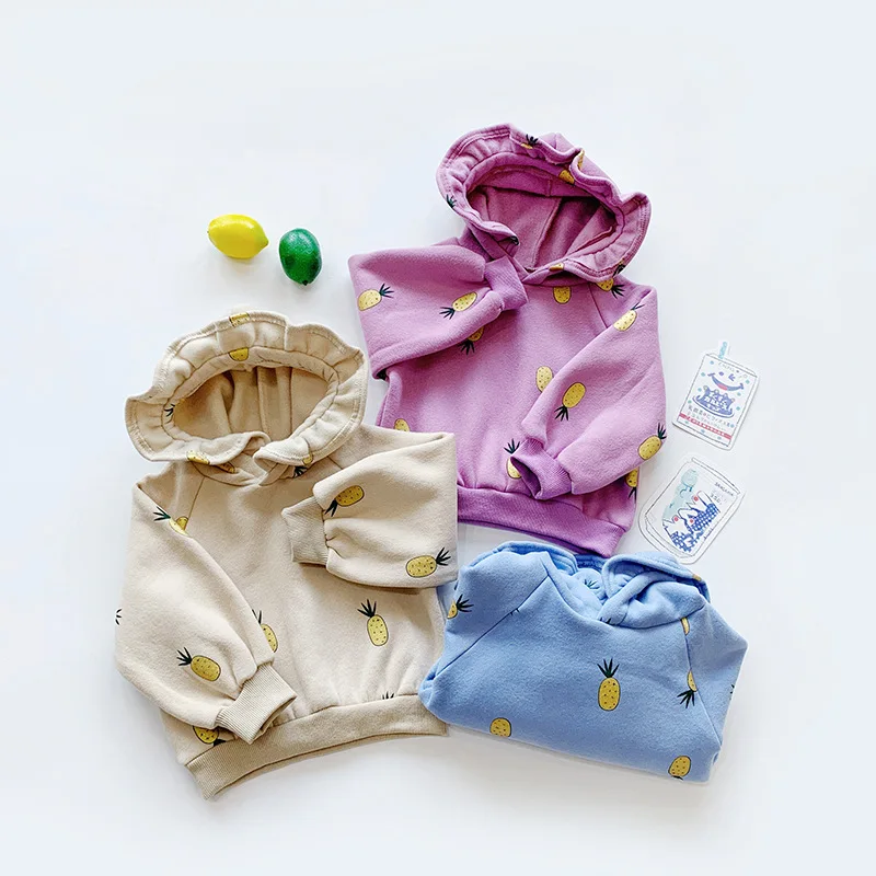 Autumn and Winter Children's Sweater Baby Girl Jacket Kids Girl's Sweatshirts Hooded Tops Children Outfits Clothing
