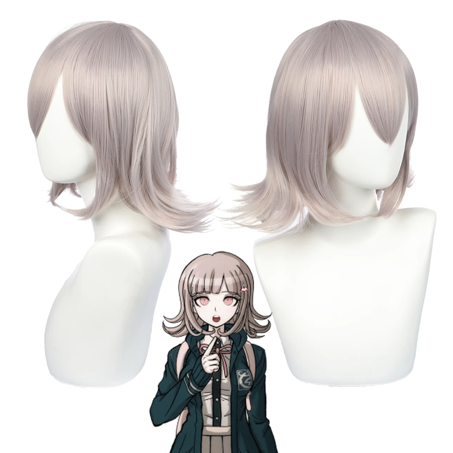 Парик для мужчин и женщин Danganronpa Monokuma/ Naegi Makoto /Nanami Косплей ChiaKi парик Dangan Ronpa