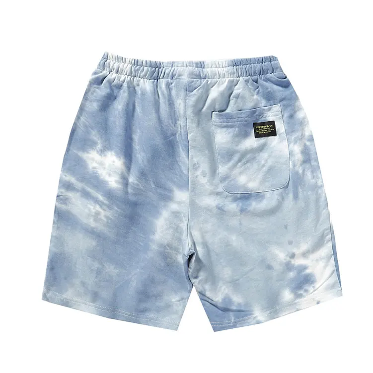 Пляжные мужские свободные шорты Tie dye модные хлопковые короткие штаны для весны и