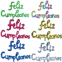 spanish happy birthday letters feliz cumpleanos balloons foil globos birthday party decoration banner alphabet balloons set
